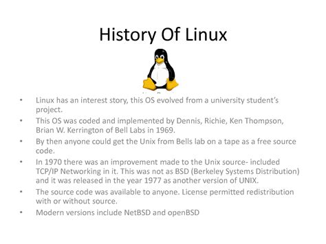 LINUX HISTORY
