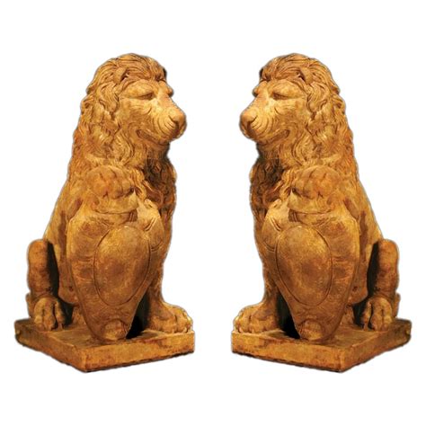 Lion Statue Pair Stone - Etsy UK - muktibox.com