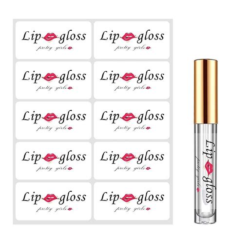 LIP GLOSS LABELS Custom Sticker Labels Transparent Glossy Etsy
