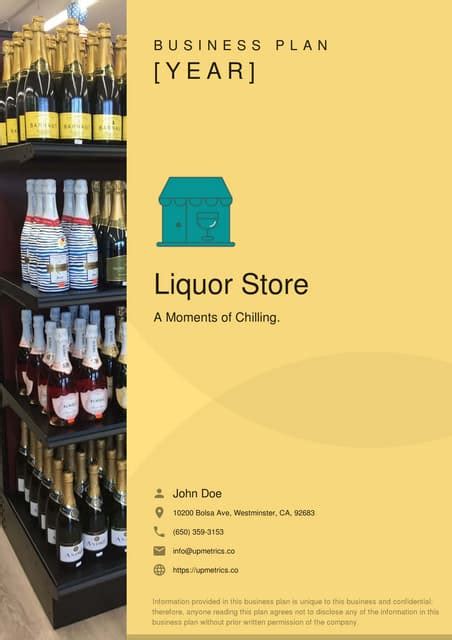 LIQUOR STORE BUSINESS PLAN template with example & sample YouTube