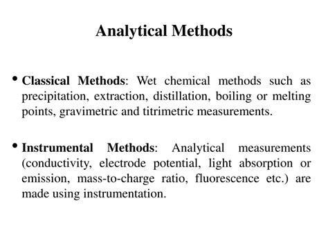 List of chemical analysis methods - wintechmobiles.com