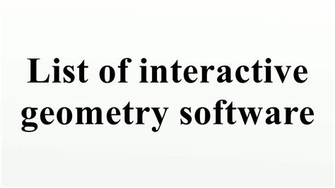 List of interactive geometry software - wintechmobiles.com