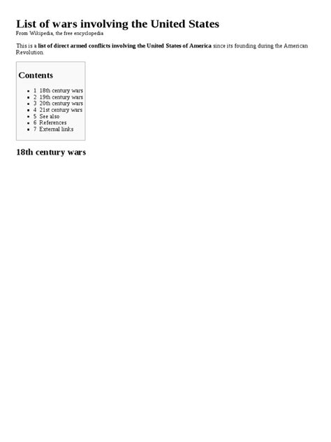 Lists of wars involving the United States - wintechmobiles.com