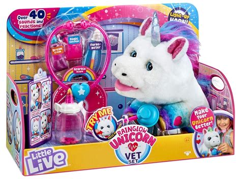 LITTLE LIVE Rainglow Unicorn Vet Set 30" - YouTube