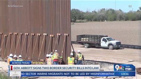 LIVE: Gov. Abbott signs border security bills into law at wall construction site