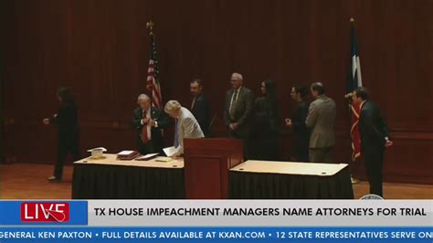 LIVE: House impeachment managers to name attorneys for Paxton trial