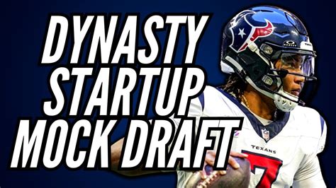 LIVE DYNASTY STARTUP AUCTION MOCK 2024 …