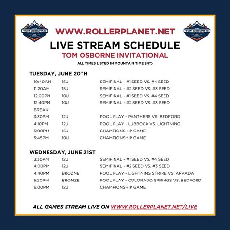 Live Schedule | Competitions - raincitystudios.com