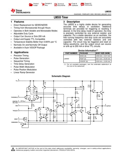 LM555 Datasheet(PDF) - Texas Instruments