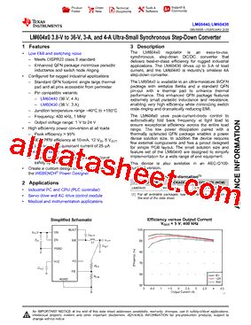 LM60440 data sheet, product information and support TI.com