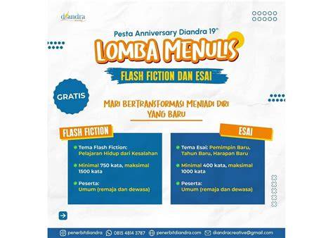 Lomba Menulis Flash Fiction & Esai Penerbit Diandra 2024 - raincitystudios.com