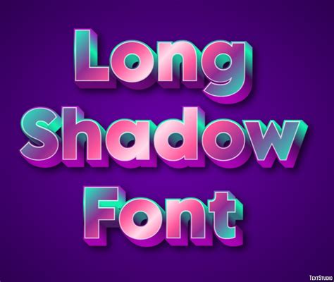 Long Shadow Font Generator & Text Effects - TextStudio - muktibox.com