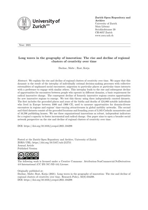 Long waves in the geography of innovation: The rise and decline of ... - wintechmobiles.com