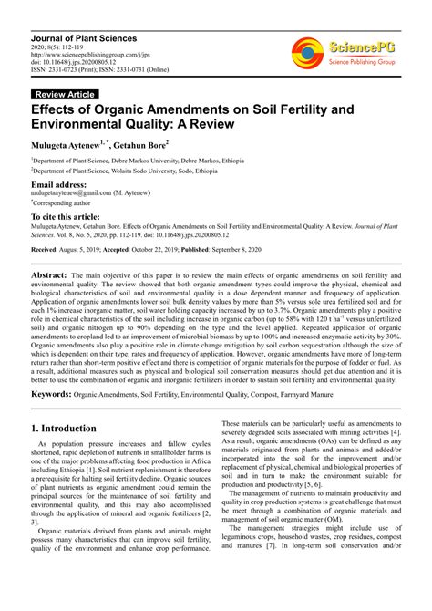 Long-term effects of organic amendments on soil fertility. - muktibox.com