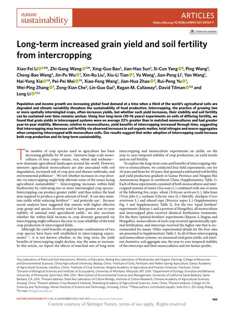 Long-term increased grain yield and soil fertility from ... - Nature - muktibox.com