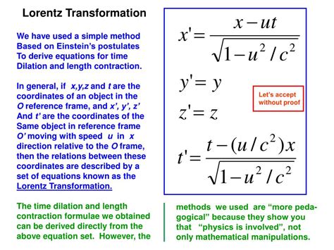 Lorentz Transformation Equations - Your Physicist - wintechmobiles.com