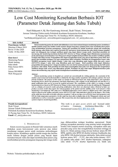 Low Cost Monitoring Kesehatan Berbasis Internet of Thing - coolestguyplanet.net
