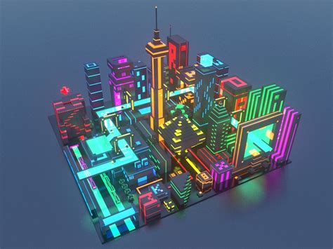 Low Poly Cyberpunk City - Download Free 3D model … - muktibox.com