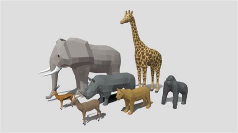 Low-poly-animal-pack 3D models - Sketchfab - muktibox.com