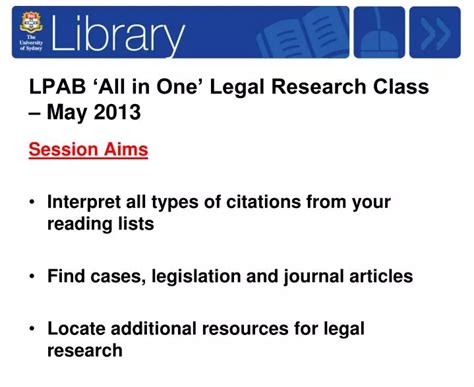 LPAB ‘All in One’ Legal Research Class – May 2013