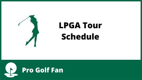 LPGA Tour Schedule