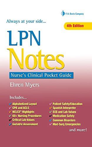 Read Lpn Notes Nurses Clinical Pocket Guide By Ehren Myers