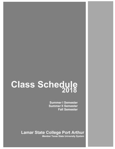 LSCPA - Class Schedule