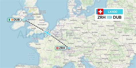 LX400 (Zurich to Dublin) Flight Status - PlaneMapper