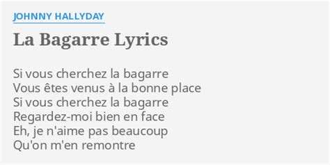 La Bagarre (Trouble) Johnny Hallyday Lyrics, Song Meanings, …