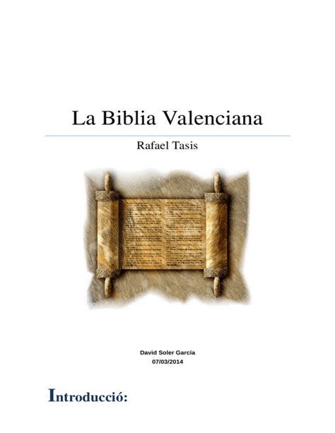 La Biblia valenciana