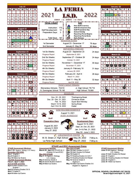 La Feria ISD Attention Parents This is the calendar for... Facebook