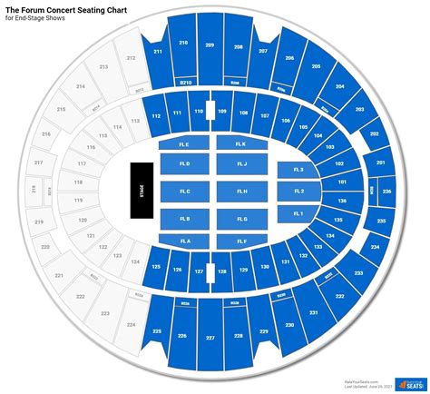 La Forum Seat Map La Forum Seating Chart With Rows And Seat