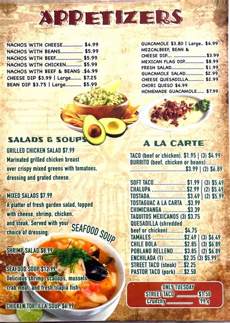 La Mesa, 1217 S Waldron Rd R in Fort Smith - Restaurant menu …