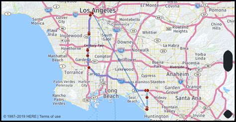 La Mirada - Huntington Beach route planner - journey, distance, …