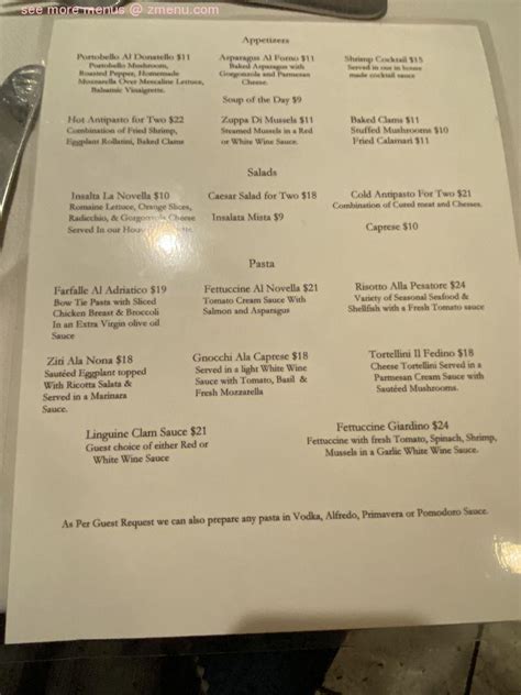 La Novella Restaurant East Meadow Menu Prices & Delivery 2024 - NY …