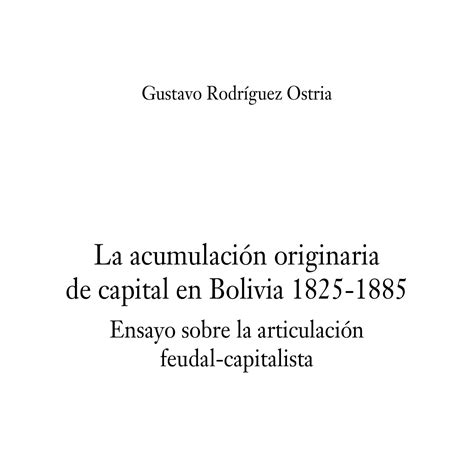 La acumulacion originaria de capital en bolivia. - Historia antigua de roma - libros x - xx.