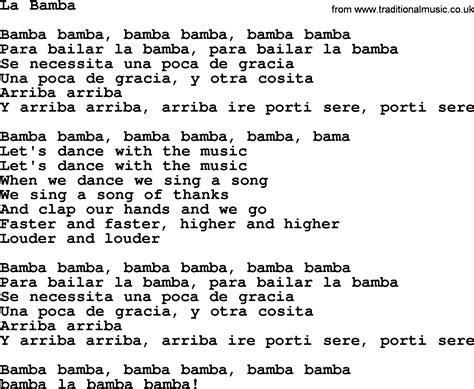 La bamba lyrics. Things To Know About La bamba lyrics. 