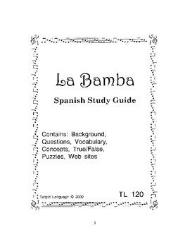 La bamba spanish study guide questions. - Denon avr 3311ci avr 3311 av surround receiver service manual.