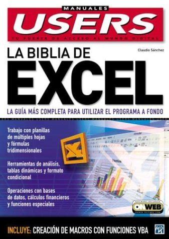 La biblia de microsoft excel xp manuales users en espanol or spanish spanish edition. - Manual elgin zig zag super leve.