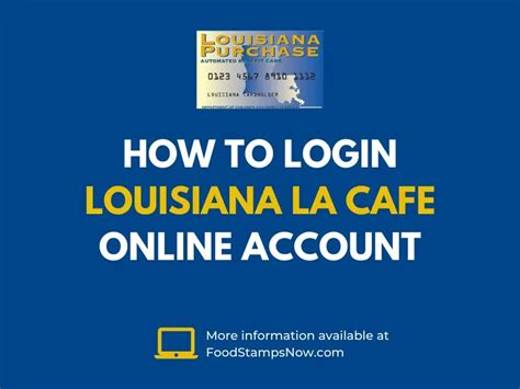 LA Cafe Account Login Help - Food Stamps Now LA Cafe Accoun