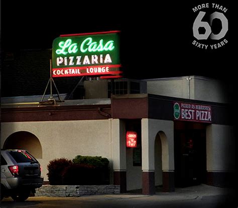 La casa pizza omaha. Enjoy award-winning, unique thin crust pizza, pasta dishes, salads, and more at LaCasa Pizzaria, a family-owned and operated restaurant since 1953. Located in Midtown Omaha, LaCasa offers casual … 
