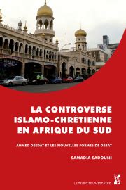 La controverse islamo chrétienne en afrique du sud. - Oracle database sql certified expert study guide.