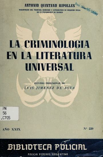 La criminología en la literatura universal. - Il museo duca di martina di napoli.