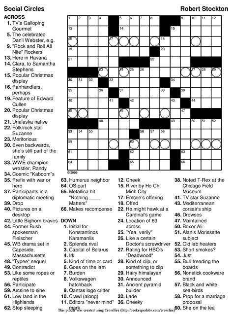 La crossword for today. Things To Know About La crossword for today. 