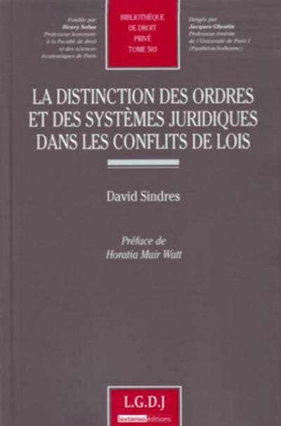 La distinction des ordres et des systèmes juridiques dans les conflits de lois. - Steyr 8055 8075 tractor illustrated parts list manual catalog.