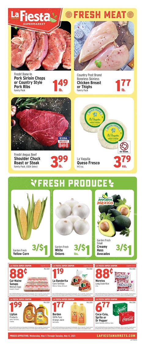 La fiesta weekly ad. Directions Call Weekly Ad Fiesta Mart is the retailer of choice for the communities we serve. Our ongoing commitment is providing the freshest products and the best value for our customers, as well as celebrating food, life, and Texas pride. 