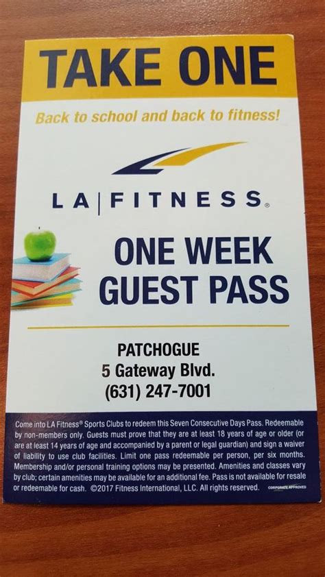 Sep 25, 2022 · The answer is yes, but you have to know how to get a La Fitness guest pass. The first thing you should do is decide whether you want a 7-day or 30-day guest pass. Then, you need to pick the type of membership that you want. If you are just trying out the gym, then I would suggest getting a 7-day pass. This gives you plenty of time to try it out ... . 