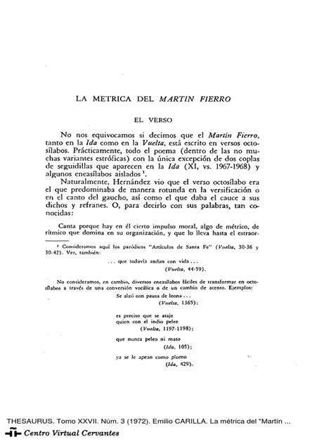 La métrica del «Martín Fierro» - Instituto Cervantes