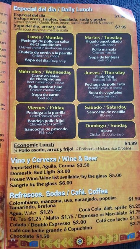 La pollera colorada clearwater menu. 4.5 - 222 reviews. Rate your experience! $$ •. Hours: 9AM - 9PM. 1226 S Highland Ave, Clearwater. (727) 210-1908. Menu Order Online. 