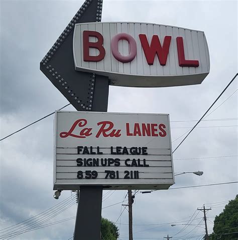 La ru bowling. CenterID: 1313. La Ru Lanes. 2443 Alexandria Pike. Highland Heights , KY 41076. 606-781-2111. View our Tournaments. View our Leagues. View Center Dashboard. Below is the … 
